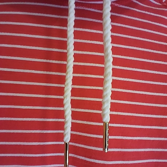 Tommy Hilfiger Womens Red/White Striped Drawstring Turtle Pullover S/P - Picture 13 of 15